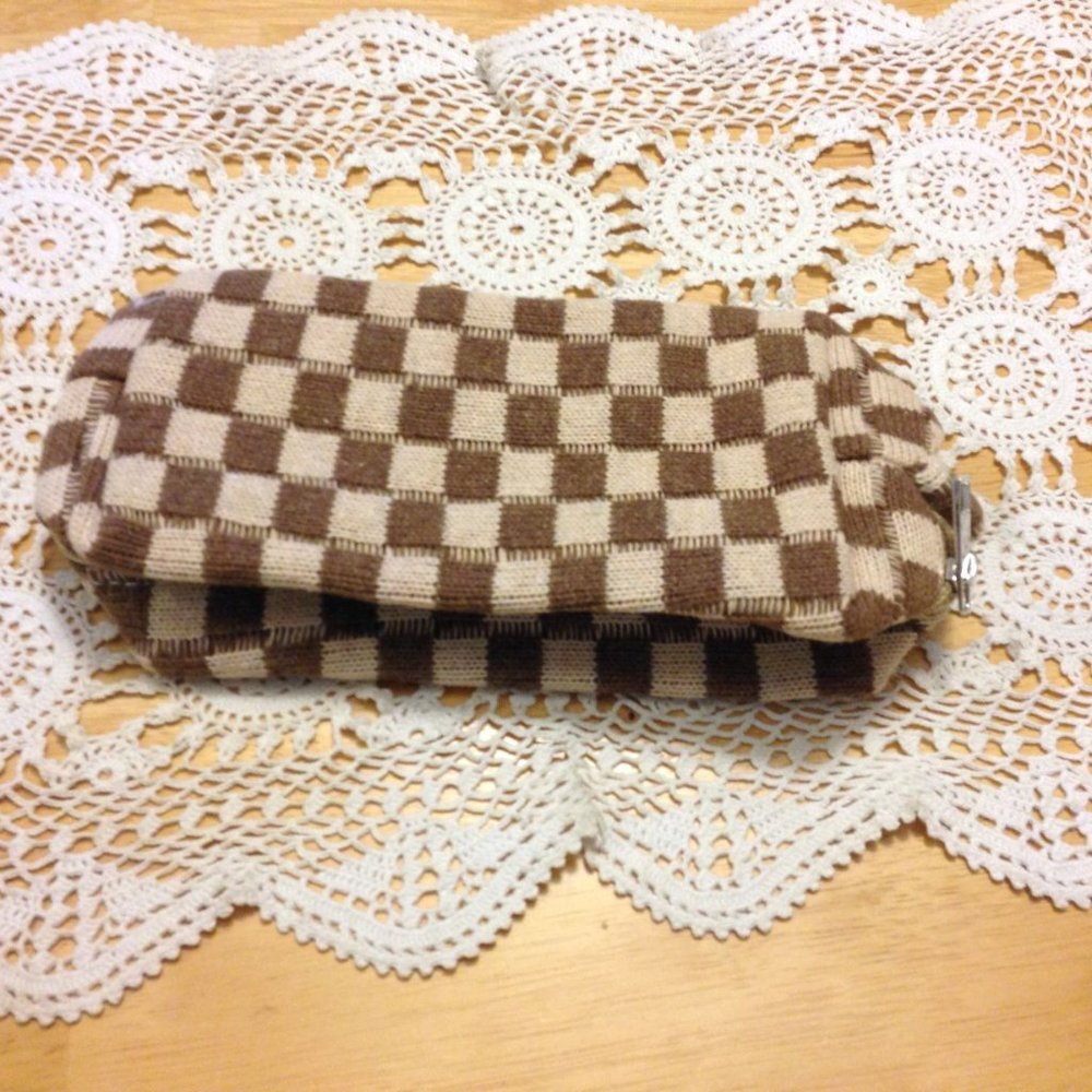 Soft fabric zip cosmetic bag